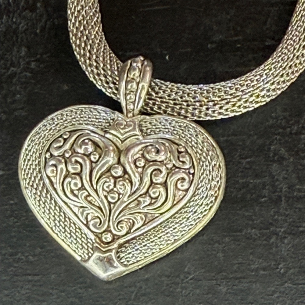 Brighton Silver Heart Pendant Necklace - Picture 3 of 3
